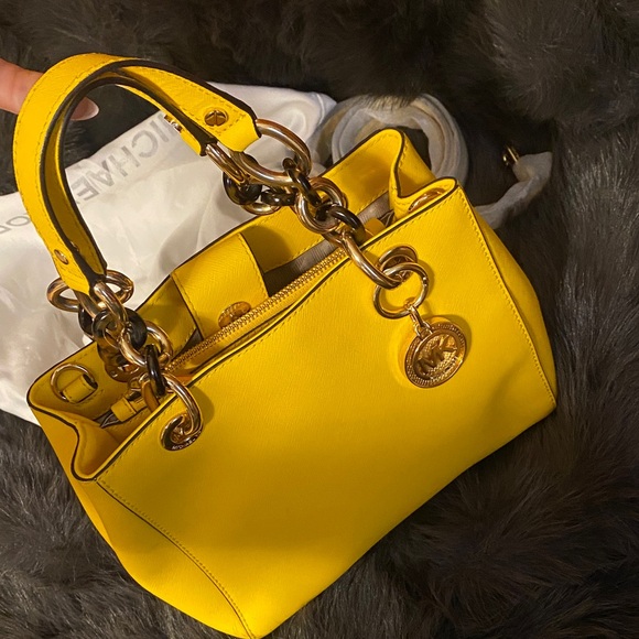 Michael Kors Vibrant Yellow Tote - Picture 4 of 6